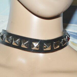 Well Made Genuine Leather Adjustable Studded Collar Goth Cosplay Fetish